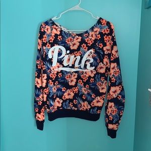 PINK flower sweatshirt